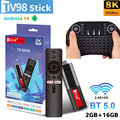 TV98 Android 14.0 ATV 8K Streaming TV Stick – FGHGF