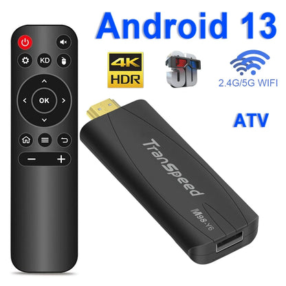 Transpeed TV Stick Android 13 – Ultra HD 4K avec Assistant Vocal