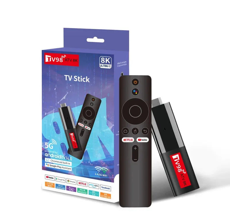 TV98 Android 14.0 ATV 8K Streaming TV Stick – FGHGF