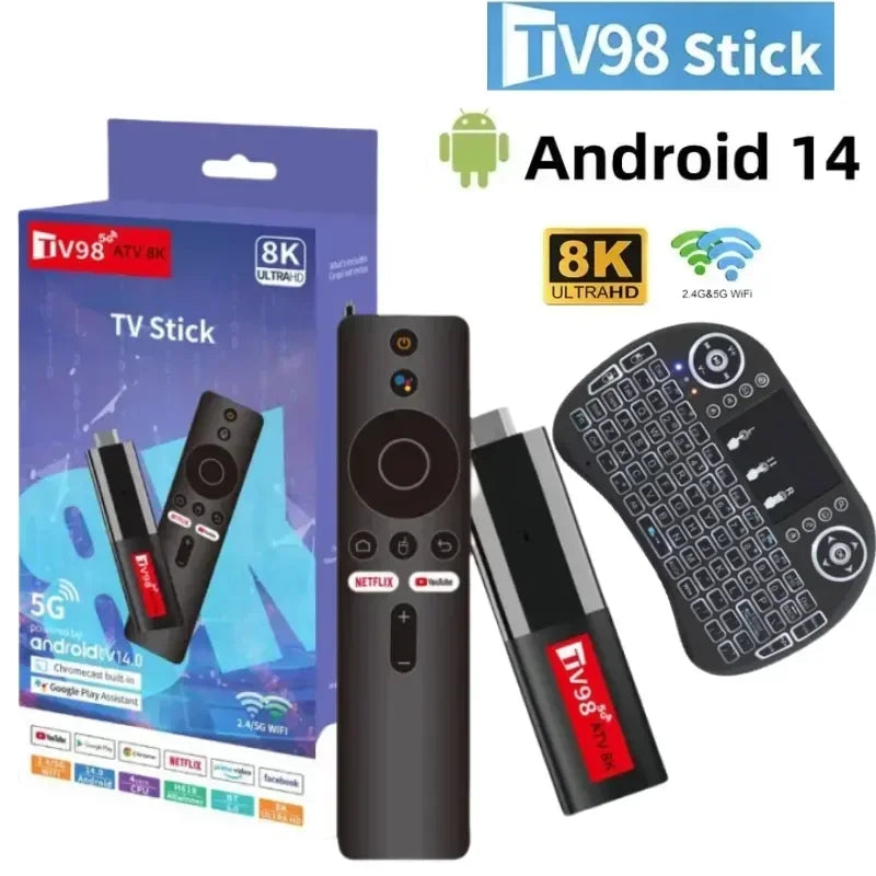 TV98 Android 14.0 ATV 8K Streaming TV Stick – FGHGF